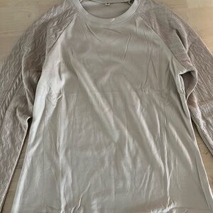 Womens Classic Beige Long Sleeve Shirt